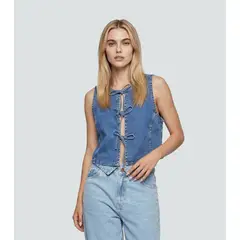 DEREK - Chaleco Para Mujer Azul MedioClaro Lovely