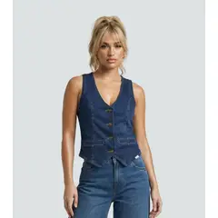 DEREK - Chaleco Para Mujer Azul MedioOscuro