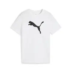 PUMA - Camisa Deportiva Original Ess Logo TB Blanco Para Niños