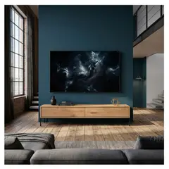 22 GRADOS DECORACION - Consola Tv Shoom En Roble Natural y Metal 190cm x 40cm