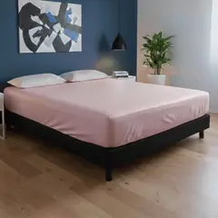 GENERICO - PROTECTOR DE COLCHON CAMA DOBLE SUAVIPLAST ROSADO