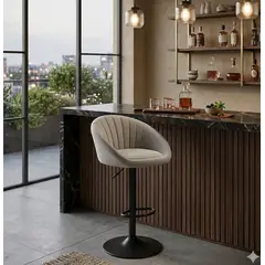 GENERICO - Silla De Bar Alta En Cuerina
