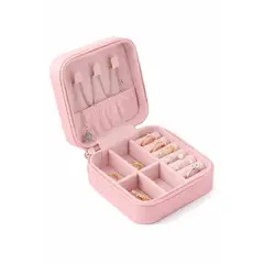 AMERICAN GENERICS - Mini Joyero Alhajero Organizador de Viaje Rosa