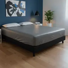 GENERICO - PROTECTOR DE COLCHON CAMA QUEEN SUAVIPLAST GRIS PLATA