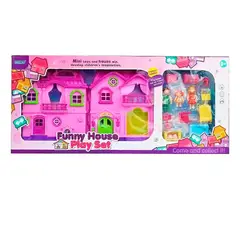 GENERICO - Casa De Muñecas Funny House Con Muebles Y Figuras.