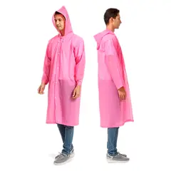 NUBOTTA - Capa Lluvia Adulto Botones Impermeable Eva Chaqueta Capota