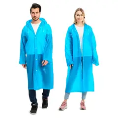 NUBOTTA - Capa Lluvia Adulto Botones Impermeable Eva Chaqueta Capota