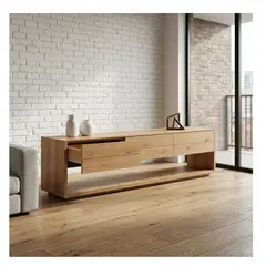 22 GRADOS DECORACION - Consola Tv Nicefore En Roble Cr 200cm x 40cm