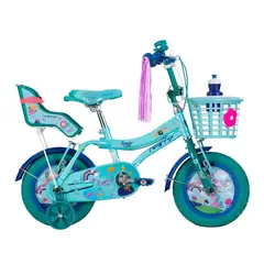 GW - Bicicleta para niños rin 12 2 a 5 años Princess Story Azul Cenizo