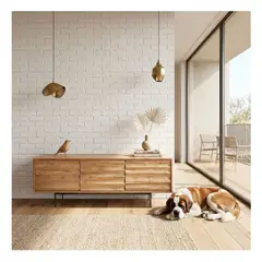 22 GRADOS DECORACION - Consola Tv Niepce En Roble y Metal 150cm x 40cm