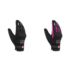 MADBIKE - Combo X2 Pares de Guantes Moto City Negro Talla XL y Fucsia Talla L Resistentes al agua Reflectivos