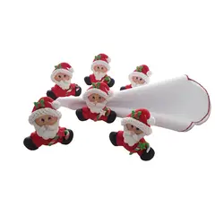 GENERICO - SERVILLETEROS NAVIDEÑOS X 6 UNIDADES PAPÁ NOEL