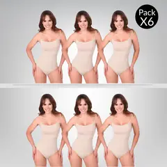 RITCHI - Paquete x6 Body Faja para Mujer Control Abdomen Tipo Verano