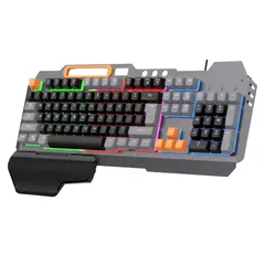 JALTECH - Teclado Gamer Raiku K16 Rgb Con Soporte Celular Y Pad De Juego 57112