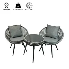 EKONOMODO COLOMBIA - Set Exterior Nova Rattan 3 Piezas