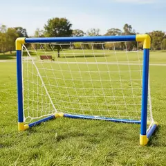 GENERICO - Portería De Futbol Portatil Juego Niños Cancha Armable Azul