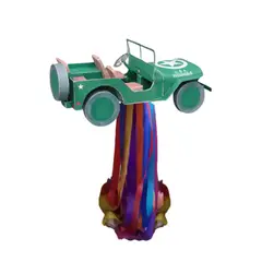 GENERICO - Piñata jeep militar en 3D
