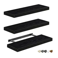 OEM - Set de 3 estantes flotantes madera rustica decoracion