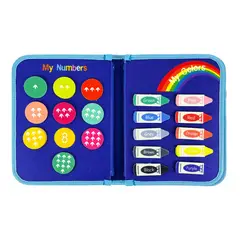 GENERICO - Libro de actividades sensorial 3D Montessori - Azul
