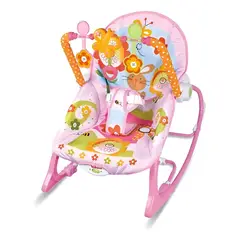 GENERAL - Silla Mecedora Musical De Bebe Rosada