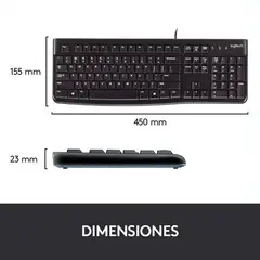 LOGITECH - Teclado Alambrico Usb K120 Idioma Español Negro