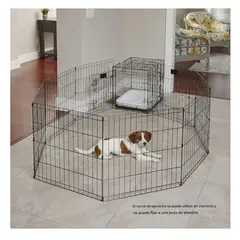 OEM - Corral para perros y mascotas plegable 8 paneles metalico