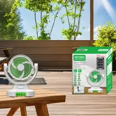 GENERICO - VENTILADOR RECARGABLE GDTIMES PANEL SOLAR + BOMBILLO GD8021