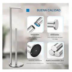 OEM - Portarollo papel higienico de piso con porta rollos reserva