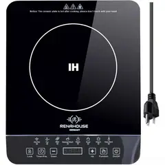 GENERICO - Estufa de Inducción Renahouse 1 Quemador 1200W Timer — Negra