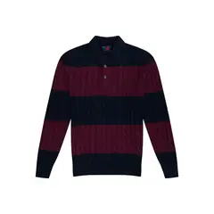 PERRY ELLIS - Sweater Polo Vinotinto SW00132