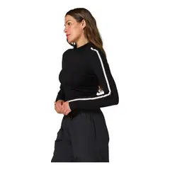 CAT - Camiseta Mujer SPORTY MOCK NECK LS Negro
