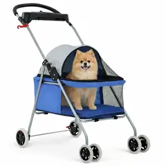 ONE PIXEL - Coche Para Mascotas Pequeñas Plegable Y Portatil Paseador De Mascotas