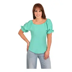 RITCHI - Blusa Manga Corta para Mujer Estilo Moderno y Comodidad