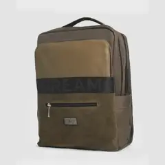 GENERICO - Morral Dream Nubuk en Cuero Negro para Laptop hasta 17" con Cinta de Enganche para Maleta