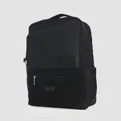 GENERICO - Morral Dream Nubuk en Cuero Negro para Laptop hasta 17" con Cinta de Enganche para Maleta