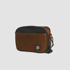 GENERICO - Bolso Manos Libres Kairos Nubuk en Cuero para Uso Cruzado con Correa Ajustable