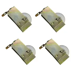 GENERICO - Set x4 Rodachina Rodamiento Nylon 744 Soporta 20kg + guias