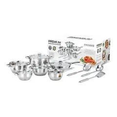 RENAHOUSE - Juego Ollas 15 Pzs Acero Inoxidable