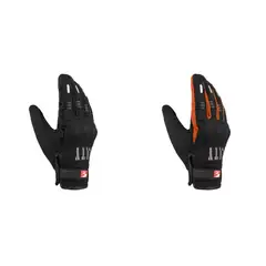MADBIKE - Combo X2 Pares Guantes Moto City Negro Talla XXL y Naranja Talla XL Resistentes al agua Reflectivos
