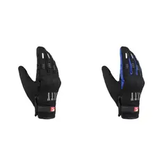 MADBIKE - Combo X2 Pares de Guantes Moto City Negro Talla XL y Azul Talla L Resistentes al agua Reflectivos