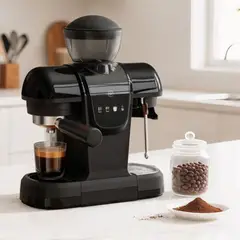 RENAHOUSE - Cafetera Espresso Automática con Molinillo 20 bar