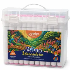 POINTER - Marcadores Artpro 80 Colores Doble Punta Para Niños