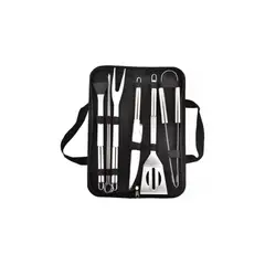 GENERICO - Juego De Herramientas De Barbacoa 9 Piezas De Acero