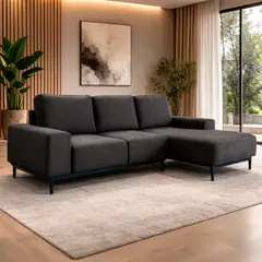 KAIU HOME - Sofá Esquinero Kiron Gris Oscuro