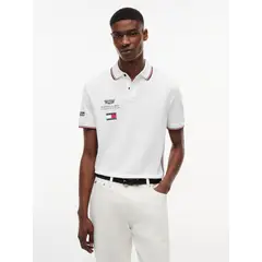 TOMMY HILFIGER - Polo blanco TH x Cadillac Formula 1® Team