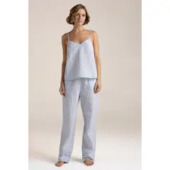 TOUCHE LINGERIE - Pijama capri elaborada en juego de rayas preteñidas Ref. 0541062