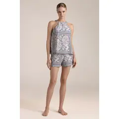 TOUCHE LINGERIE - Pijama short elaborada en mezcla de viscosa con estampado tipo pañoleta Ref. 0565062