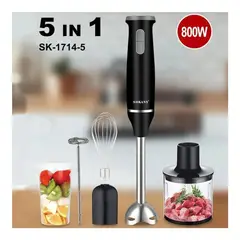 SOKANY - Batidora De Mano 5 En 1 500W Licuadora Inmersión Picatodo Cocina