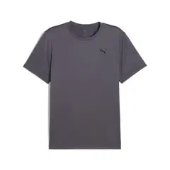 PUMA - Camisas Deportivas MTad Ess Left Chest Logo Gris Hombre