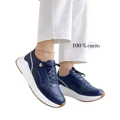 EVEGONZ - Tenis Deportivo de Moda Zapato de Cuero Para Mujer